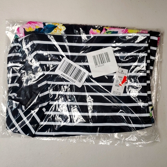 ❤️NWT VINTAGE TORRID SWIM BOTTOM TROPICAL - HIGH WAIST TUMMY CONTROL BIKINI PLUS - Picture 7 of 11